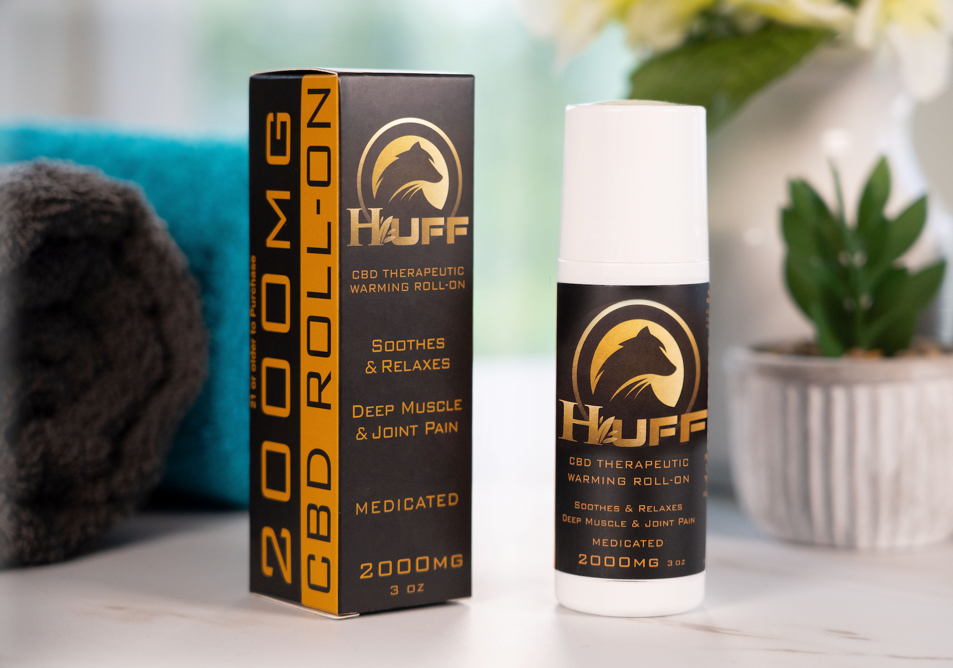 Huff Hemp | Heating Roll-On 2000mg - HUFF HEMP